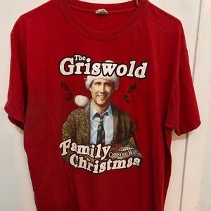 Red Griswold Family Christmas T-Shirt chevy chase L rare vintage collector